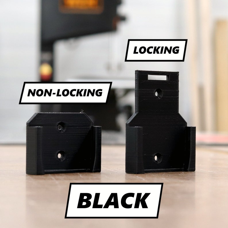 available in black locking and black non-locking