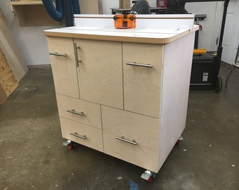 Plany szafki do stołu frezarskiego DIY: Projekt stolarski (PDF)