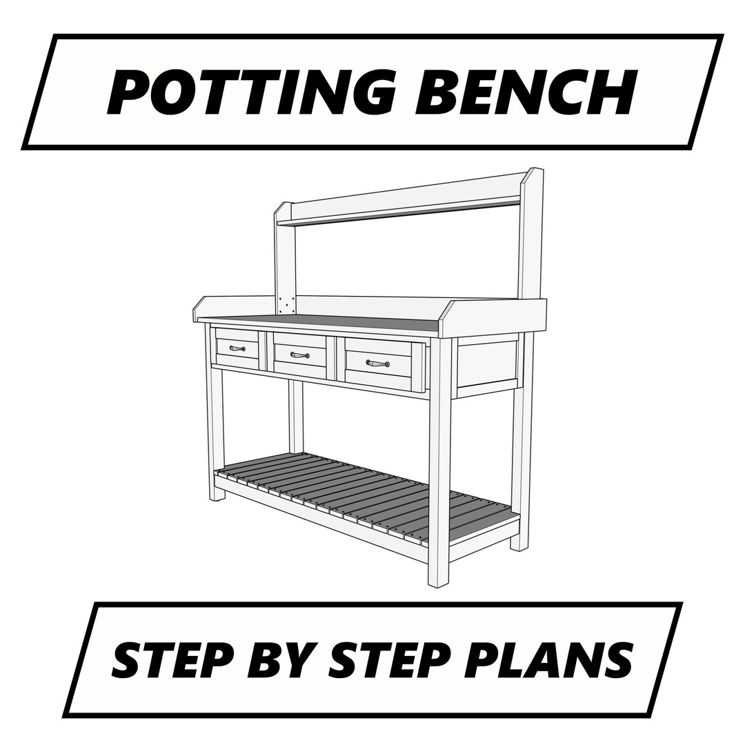 DIY Potting Bench Plans - Build Your Own Garden Workstation - Step-by ...