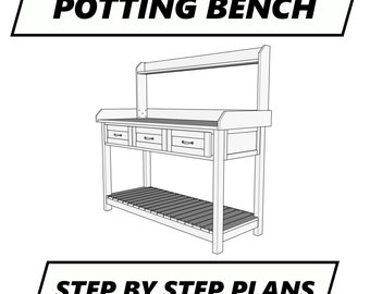 DIY Potting Bench Plans - Build Your Own Garden Workstation - Step-by-Step Woodworking Guide