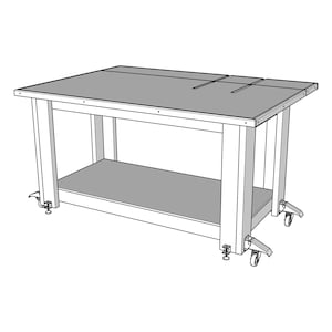 Houtbewerkingsplannen - Plannen voor een montage-/uitvoertafel - Direct te downloaden