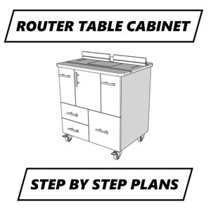 Woodworking Plans - Router Table Cabinet PDF Plans - Instant Download