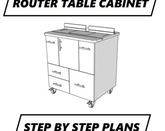 DIY Router Table Cabinet Plans: Woodworking Project (PDF)