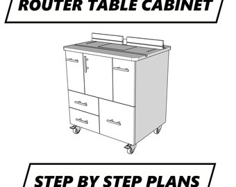 Woodworking Plans - Router Table Cabinet PDF Plans - Instant Download