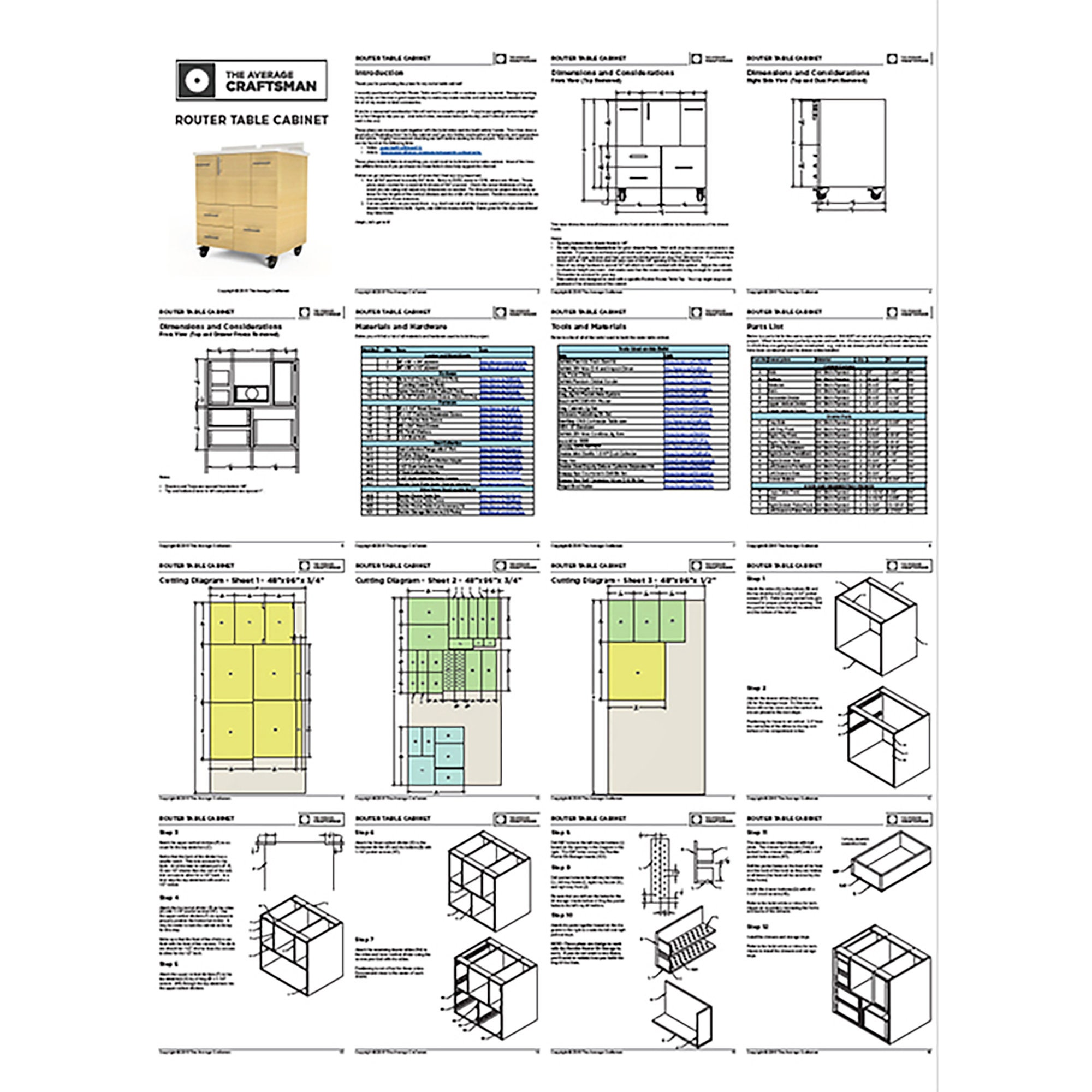 DIY Router Table Cabinet Plans: Woodworking Project (PDF) - Etsy