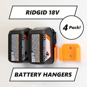 4 Pack - Ridgid 18V Battery Hangers