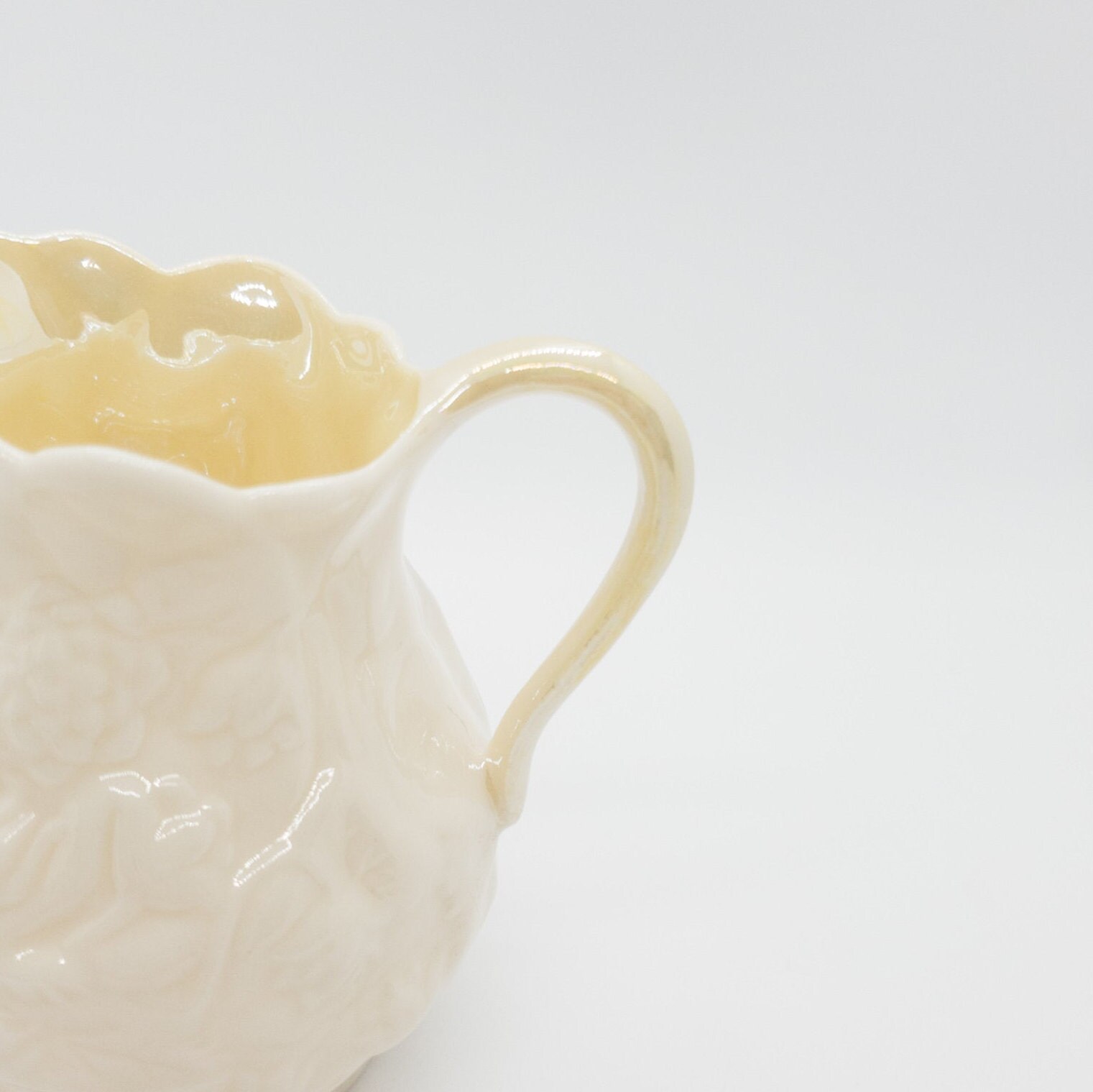 Belleek 6th Mark Lotus Creamer Pitcher Etsy