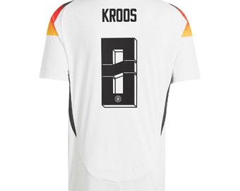 Personalisiere Deutschland Heim National Mannschaft Toni Kroos #8 Trikots | Bestseller Jersey Euro 2024