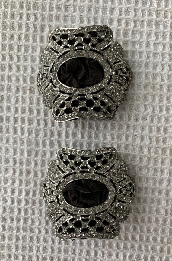 excellent condition classic deco styling art deco paste shoe clips 20/'s30/'s vintage collectible