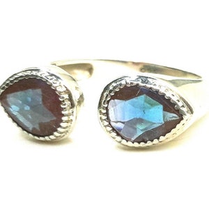 Vintage Saphirets set in 925 Sterling silver ring - 241