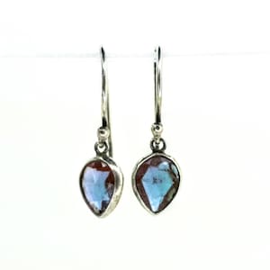 Vintage Saphiret 925 Sterling Silver Drop Earrings- 226