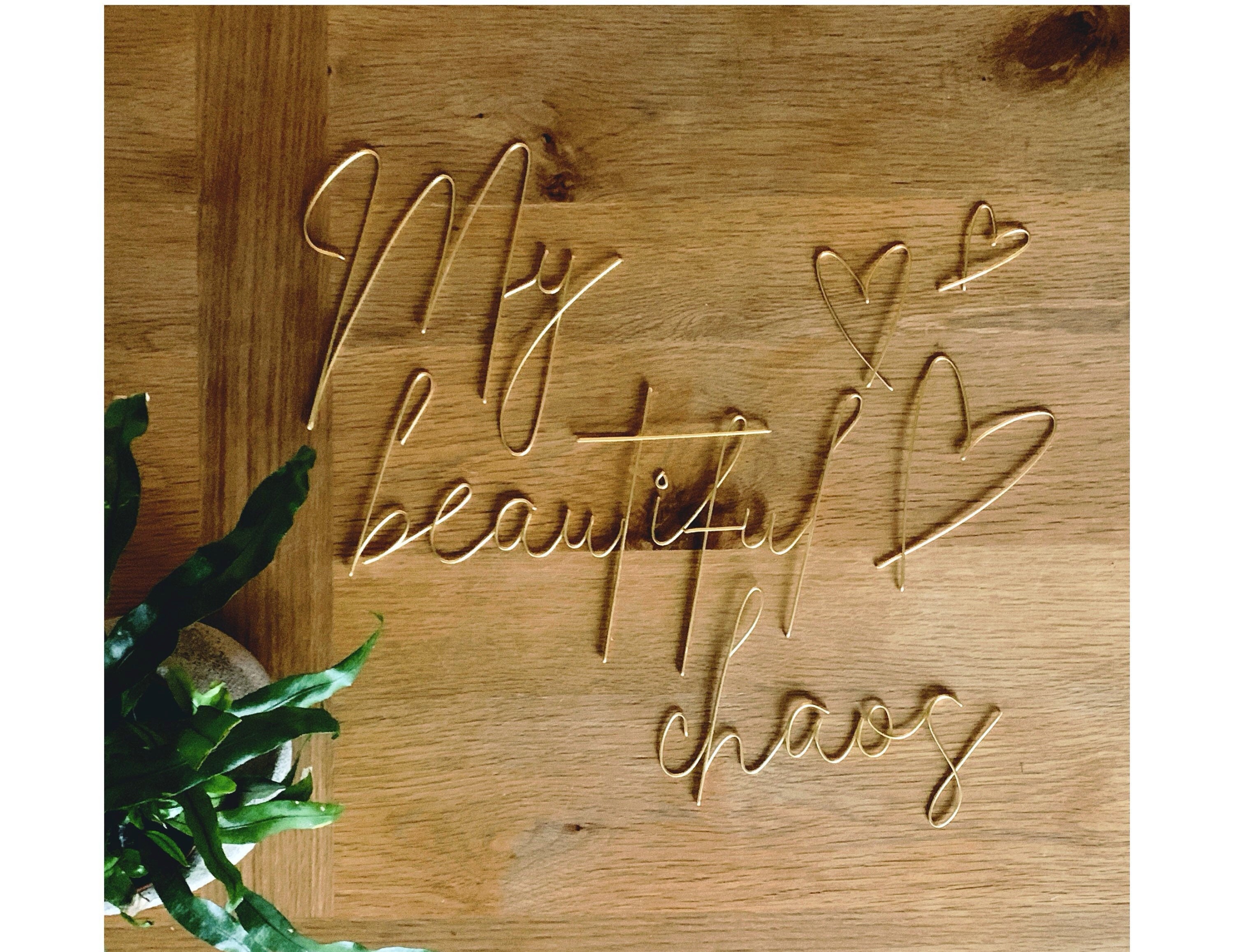 CUSTOM WIRE WORDS Handwritten Wire Phrases Bespoke Wall | Etsy