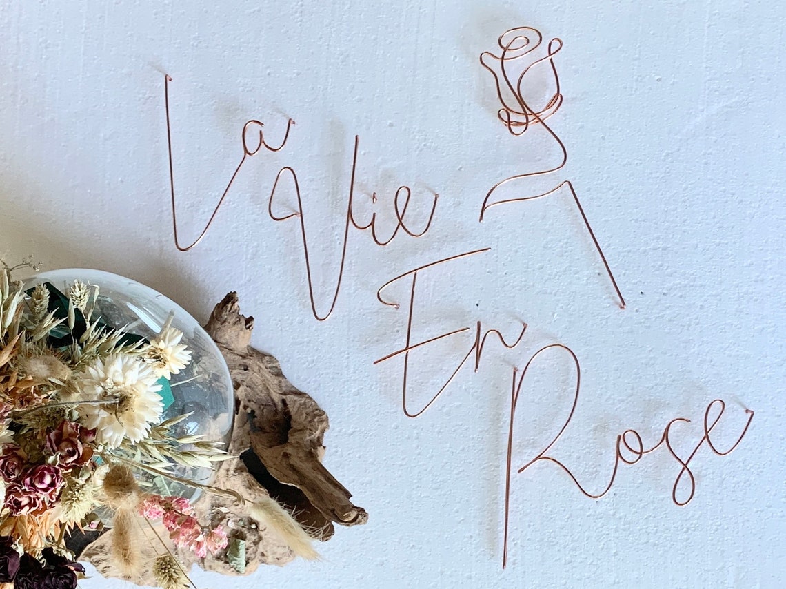 CUSTOM WIRE WORDS Handwritten Wire Phrases Bespoke Wall | Etsy