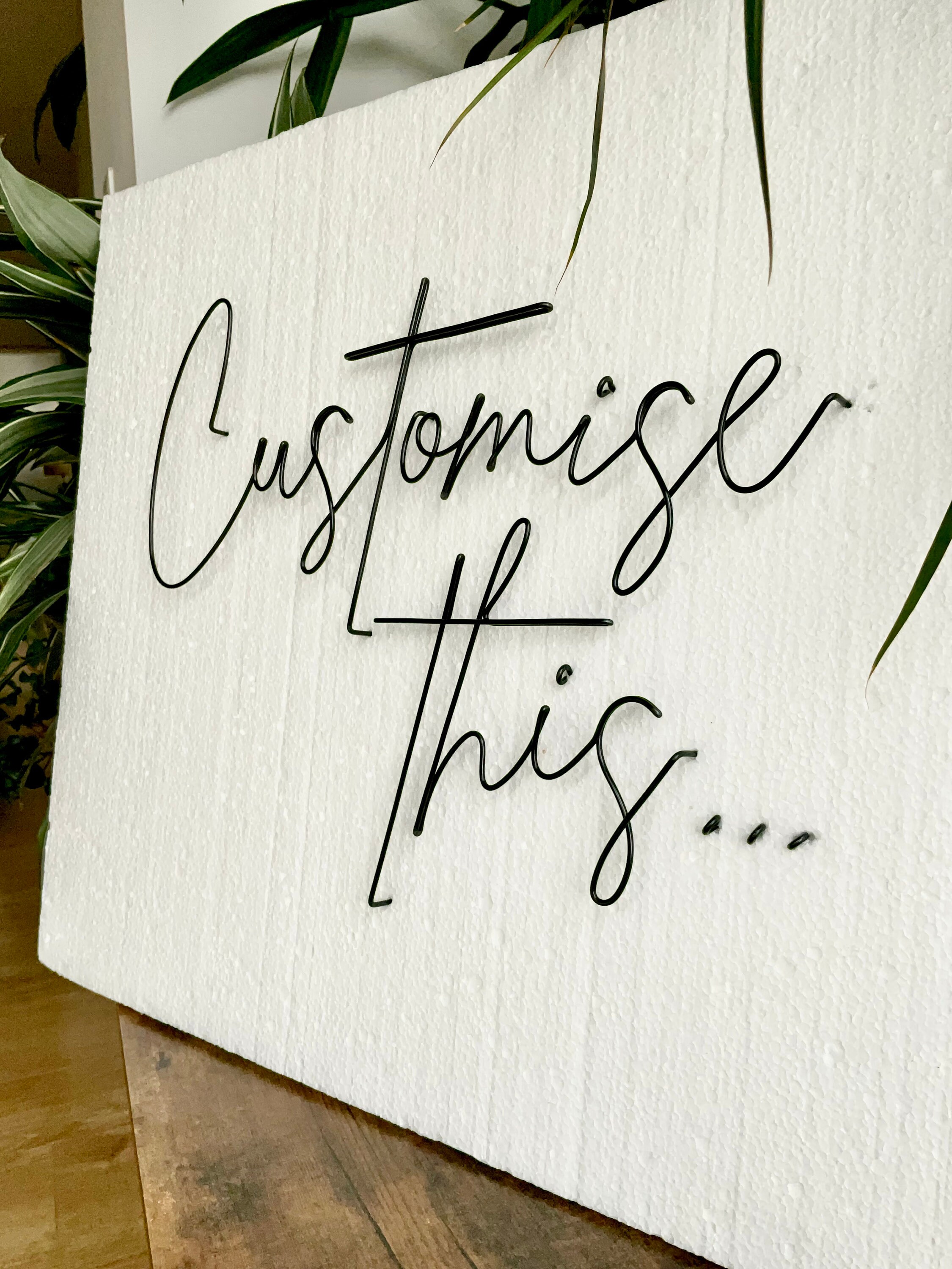 CUSTOM WIRE WORDS Handwritten Wire Phrases Bespoke Wall | Etsy UK