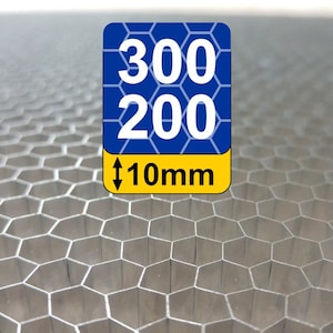 300x200x10mm honeycomb plate with 6,5mm cell size for CO2 laser cutting image 1