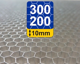 300x200x10mm honeycomb plate with 6,5mm cell size for CO2 laser cutting