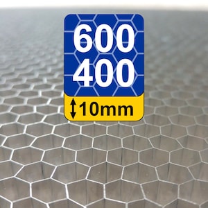 Placa alveolar de 600x400x10mm con celda de 6,5mm para corte por láser CO2