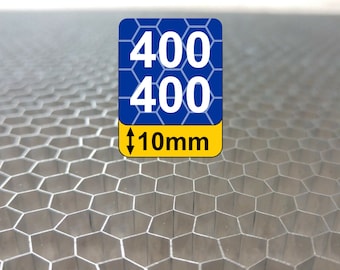 400x400x10mm honeycomb plate  (15.75x15.75x0.4 inch) with 6,5mm (1/4 inch) cell size for CO2 laser cutting