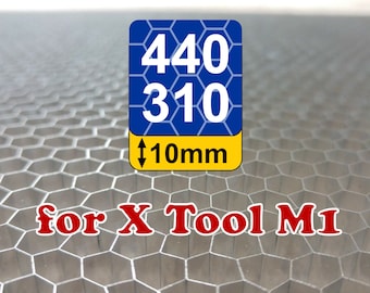 440x310x10mm honeycomb plate (17.25x12.25x0.4 inch) with 6,5mm cell size for the xTool® M1 laser cutter