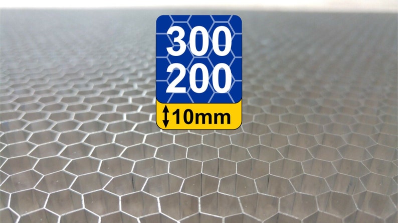 300x200x10mm honeycomb plate with 6,5mm cell size for CO2 laser cutting image 1