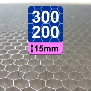 300x200x15mm honeycomb plate  with 6,5mm cell size for CO2 laser cutting