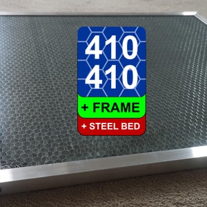 410x410x15mmハニカムプレート+フレーム+オプションのCO2 /ダイオードレーザー切断用6.5mmセルサイズの磁性鋼ベッド