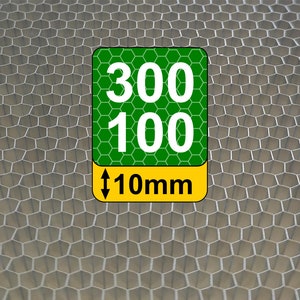 MINI cells honeycomb plate 300x100x10mm (12x4 in) with 3,5mm (1/8 in) cell size for CO2 laser cutting