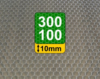 MINI cells honeycomb plate 300x100x10mm (12x4 in) with 3,5mm (1/8 in) cell size for CO2 laser cutting