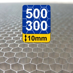 Placa alveolar de 500x300x10mm con celda de 6,5mm para corte por láser CO2