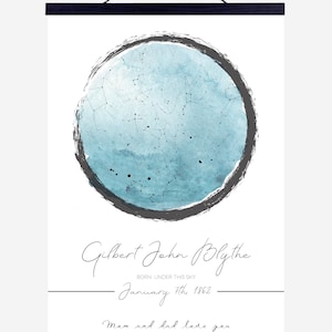 Graphique personnalisé des étoiles + Custom Night Sky + Affiche de la carte des étoiles + Affiche imprimée