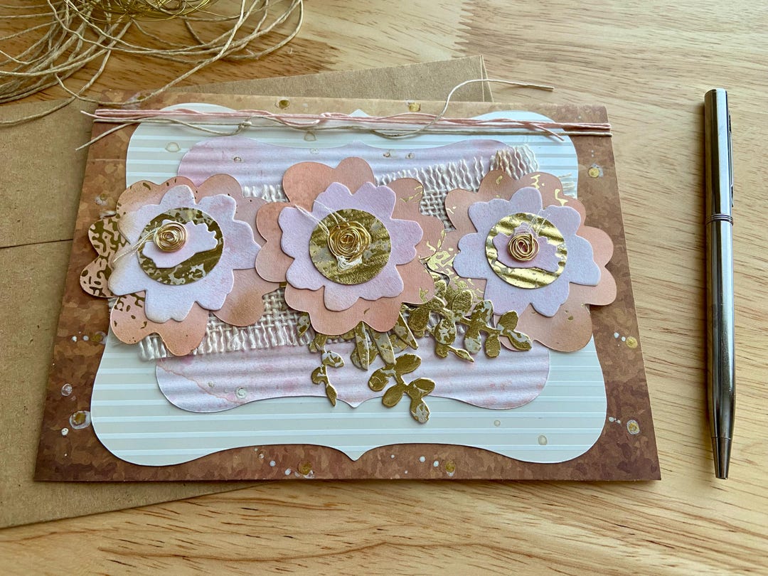 Handmade Sympathy Card: Floral 3D Support Card - Etsy