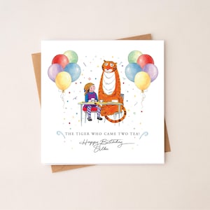 Personalised Tiger Who Came To Tea Card