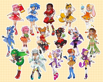 Sonic Magical Girl Vinyl Stickers