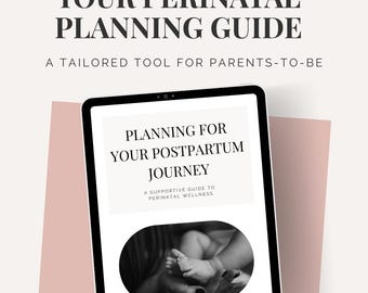 Postpartum Wellness Workbook | Printable Perinatal Planning Guide | New Mom Mental Health Checklist & Support Plan PDF