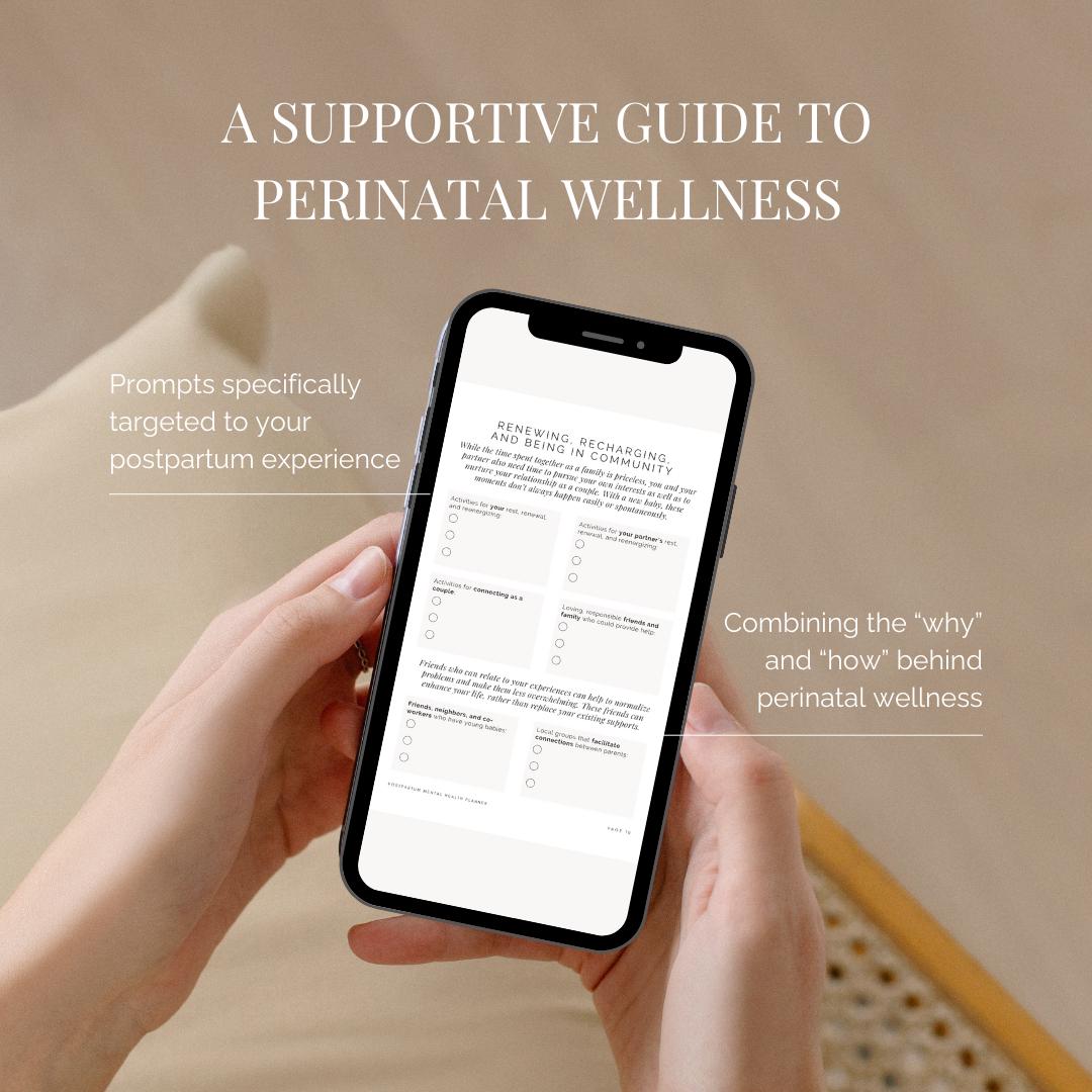 Postpartum Wellness Workbook | Printable Perinatal Planning Guide | New ...