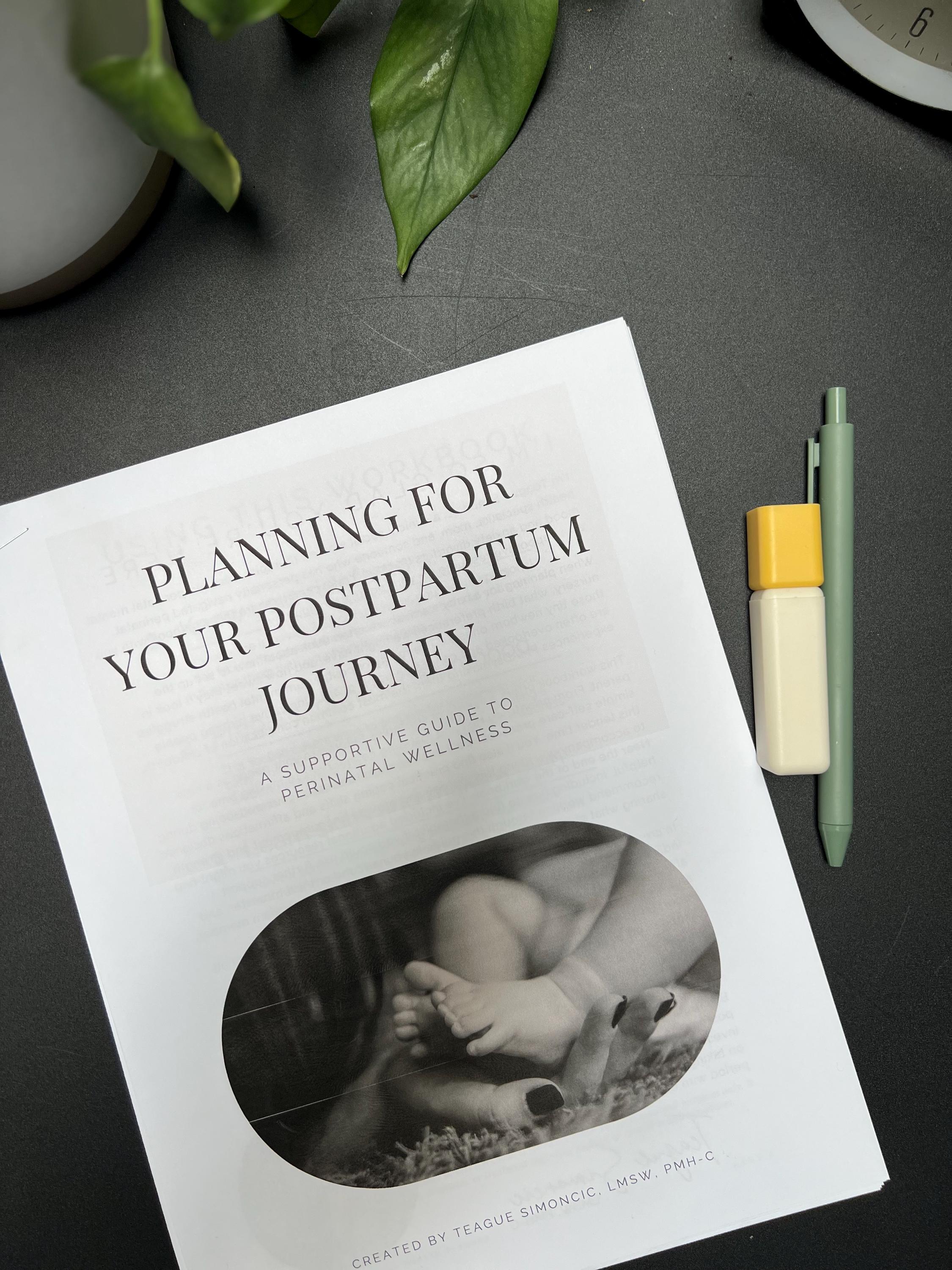 Postpartum Wellness Workbook | Printable Perinatal Planning Guide | New ...