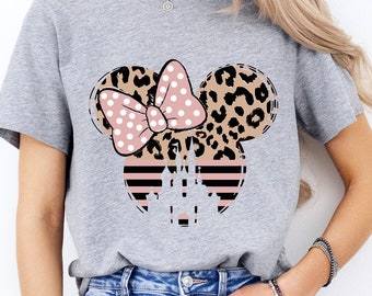 Leopard Minnie Castle Shirt, Animal Kingdom Sweatshirt, Disney Gifts for Girl, Disney Animal Lover, Disneyworld Matching Tee, Safari Tour