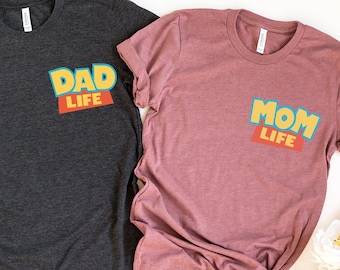 Mom Life Shirt, Dad Life Sweatshirt, Disney Family T-Shirt, Cartoon Couple Tee, Mom and Dad Birthday Gift, Cartoon Era Shirt, Cartoon Life