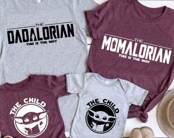 Dadalorian Mamalorian het kind-shirt, Dadalorian-sweatshirt, Momalorian T-shirt, Family Matching T-shirt, Star Wars-cadeau, This is The Way-T-shirt
