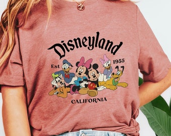 Disneyland  Est 1955 California Shirt, Disneyland Trip T-Shirt, Disneyland Vacation Sweatshirt, Mickey Friends Tee, Disney 1955 California