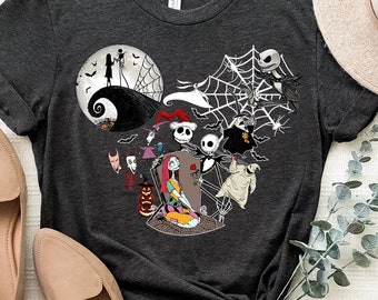 Nightmare Before Christmas Shirt, Jack and Sally Sweatshirt, Disney Halloween T-Shirt, Oogie Boogie Halloween Gift, Jack Skellington Tee