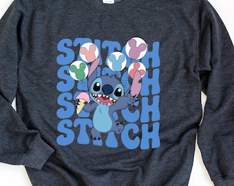 Disney Stitch Shirt, Stitch Disneyland Sweatshirt, Lilo and Stitch T-Shirt, Cute Stitch Tee, Disney Mickey Balloon T-Shirt, Mickey Head Gift