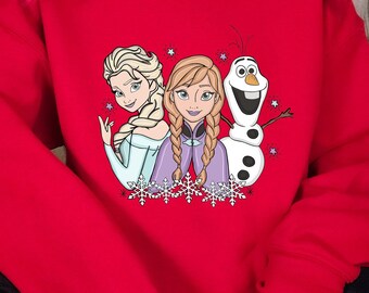 Frozen Shirt, Elsa Sweatshirt, Disney Frozen Characters Tee, Frozen Olaf T-Shirt, Retro Frozen Sweatshirt, Disney Princess Gift, Disney Gift