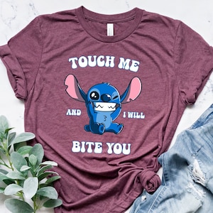 Touch Me And I Will Bite You Stitch Shirt, Disney Stitch Sweatshirt, Disney Lilo And Stitch Tee, Cute Stitch TShirt, Ohana Means Family Gift