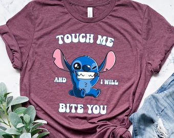 Touch Me And I Will Bite You Stitch Shirt, Disney Stitch Sweatshirt, Disney Lilo And Stitch Tee, Cute Stitch TShirt, Ohana Means Family Gift
