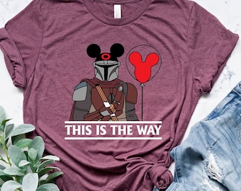 This Is The Way Shirt, Mandalorian Sweatshirt, Mouse Ears T-Shirt, Disneyland Tee, Funny Star Wars Sweatshirt, Star Wars Gift, Mickey Head