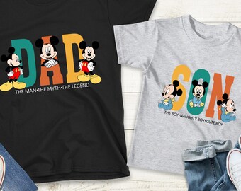 Disney Dad And Me Shirt, Mickey Dad Sweatshirt, Disney Family Matching T-Shirt, Disneyland Son and Girl Tee, Fathers Day Gift, Disney Trip
