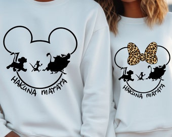 Hakuna Matata Shirt, Disney Animal Kingdom T-shirt, Disney Sweatshirt, Disney The Lion King Tee, Disney vacation Gifts, Disney Mickey Head