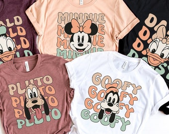 Disney Squad Shirt, Disney Vacation Sweatshirt, Custom Disney Family T-Shirt, Mickey Minnie Daisy Donald Goofy Pluto Tee, Disney Trip Gift