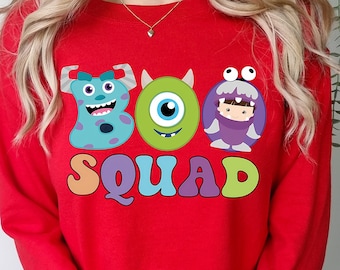 Monsters Boo Squad Shirt, Monsters Inc Inspired Tee, Mike Sully Boo Sweatshirt, Monster Inc Spooky Season T-Shirt, Disney Monsters Gifts